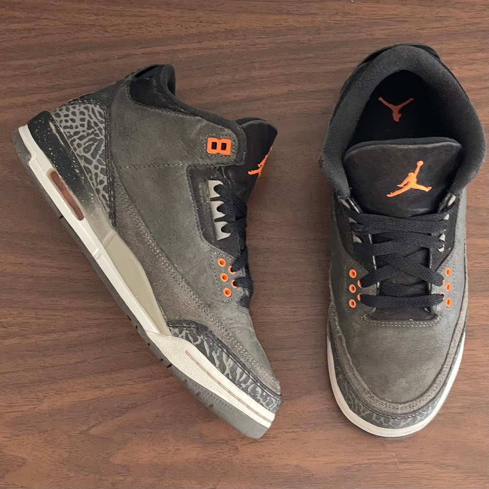 Jordan 5 Retro FEAR PACK Youth size 7 Elephant Print Dark Grey Nubuck Basketball